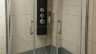 Newly renovated Shower with glass cabinet and massage - spa shower with jets for the whole body.
